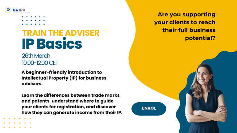Fundamentals of Intellectual Property – Training of IP Advisers (Train the Adviser IP Basics, EUIPO)
